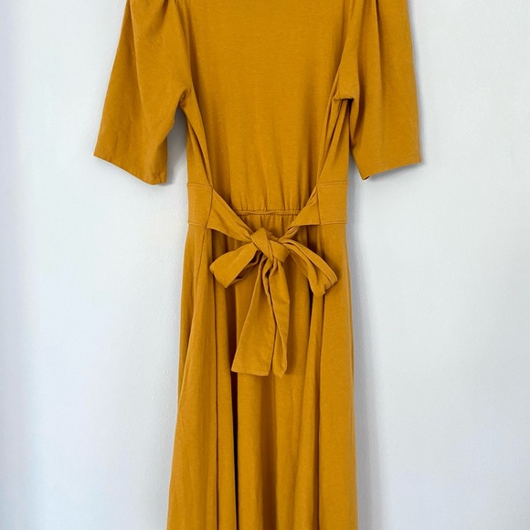 Anthropologie Maeve Mustard Yellow Dress - Picture 3 of 4